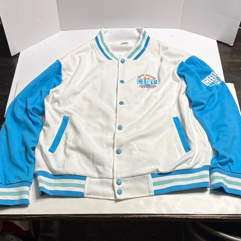 Varsity White and Blue woman’s Jacket
